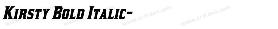 Kirsty Bold Italic字体转换